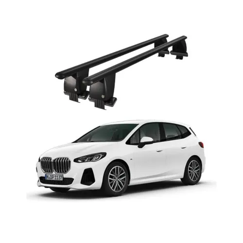 Bare transversale portbagaj auto aluminiu compatibile plafon neted BMW Seria 2 Active Tourer U06 2021-> argintii sau negre Kit-101 — imaginea 2