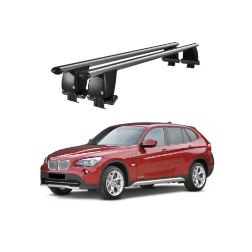 Bare transversale portbagaj auto aluminiu compatibile plafon neted BMW X1 E84 2009-2012 argintii sau negre Kit-103
