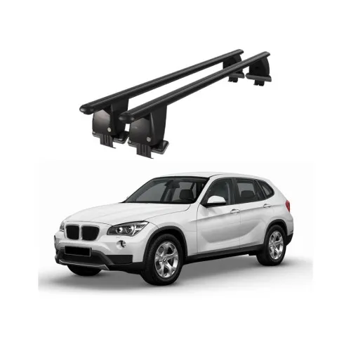 Bare transversale portbagaj auto aluminiu compatibile plafon neted BMW X1 E84 2012-2015 argintii sau negre Kit-103 — imaginea 2