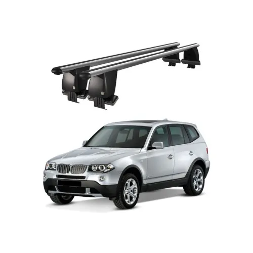 Bare transversale portbagaj auto aluminiu compatibile plafon neted BMW X3 E83 2004-2010 argintii sau negre Kit-103