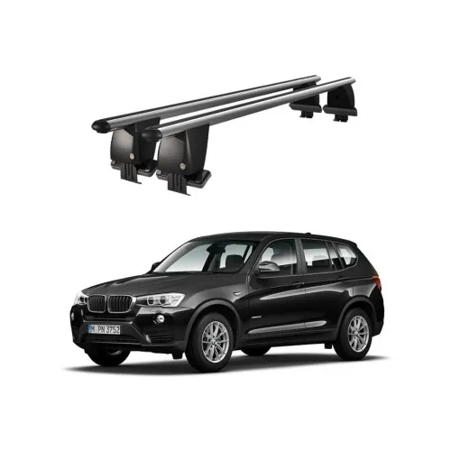 Bare transversale portbagaj auto aluminiu compatibile plafon neted BMW X3 F25 2010-2017 argintii sau negre Kit-102