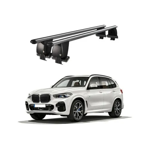 Bare transversale portbagaj auto aluminiu compatibile plafon neted BMW X5 G05 2019-> argintii sau negre Kit-101