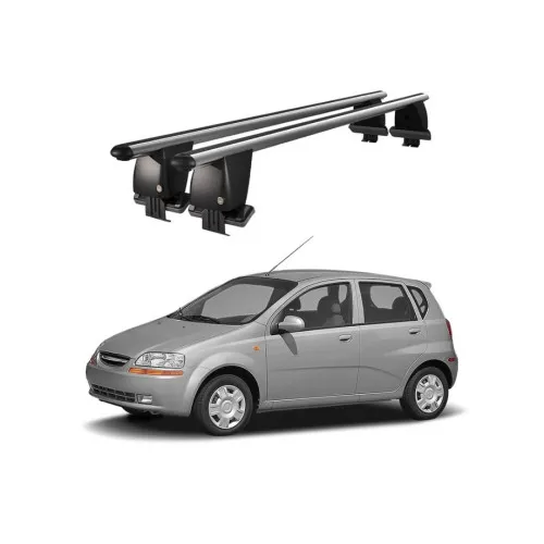 Bare transversale portbagaj auto aluminiu compatibile plafon neted Chevrolet Aveo T250 Hatchback 2005-2011 argintii sau negre Kit-109