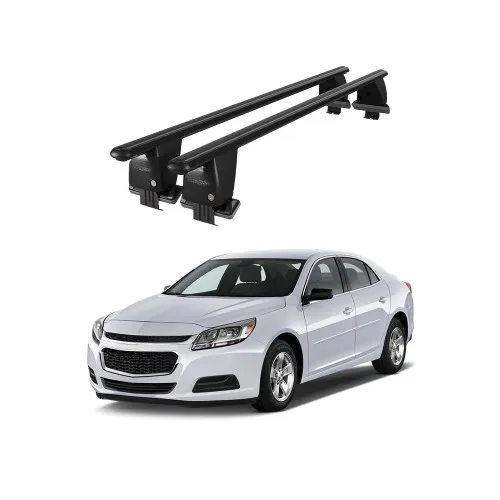 Bare transversale portbagaj auto aluminiu compatibile plafon neted Chevrolet Malibu VIII 2012-2016 argintii sau negre Kit-109 — imaginea 2