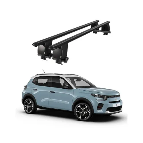 Bare transversale portbagaj auto aluminiu compatibile plafon neted Citroen C3 Aircross Mk3 2017-> argintii sau negre Kit-104 — imaginea 2