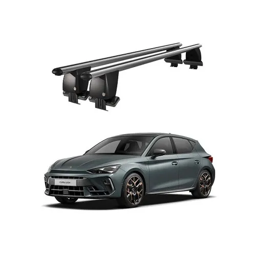 Bare transversale portbagaj auto aluminiu compatibile plafon neted Cupra Leon IV Mk4 2020-> argintii sau negre Kit-101