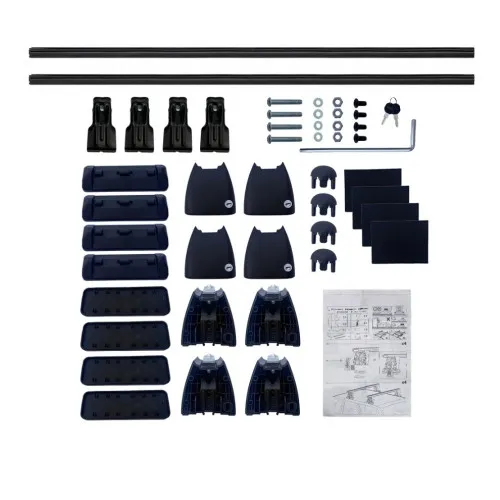 Bare transversale portbagaj auto aluminiu compatibile plafon neted Fiat 500X 2015-> argintii sau negre Kit-102 — imaginea 7
