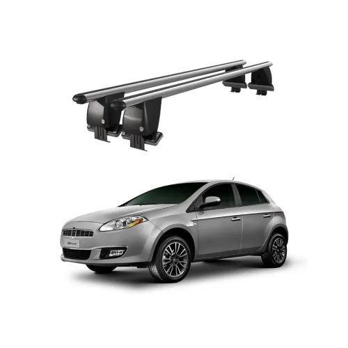 Bare transversale portbagaj auto aluminiu compatibile plafon neted Fiat Bravo 2007-2014 argintii sau negre Kit-103