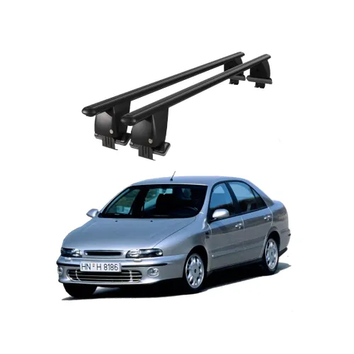 Bare transversale portbagaj auto aluminiu compatibile plafon neted Fiat Marea 1996-2003 argintii sau negre Kit-102 — imaginea 2