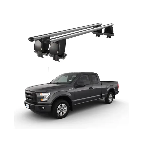 Bare transversale portbagaj auto aluminiu compatibile plafon neted Ford F150 SuperCab SuperCrew Cab 2015-2020 argintii sau negre Kit-108