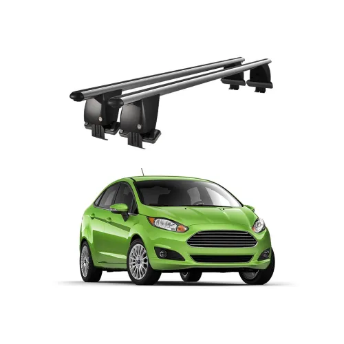 Bare transversale portbagaj auto aluminiu compatibile plafon neted Ford Fiesta VI 2013-2017 argintii sau negre Kit-109