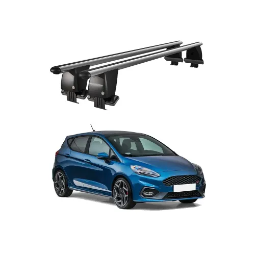 Bare transversale portbagaj auto aluminiu compatibile plafon neted Ford Fiesta VII ST-Line 2017-> argintii sau negre Kit-109