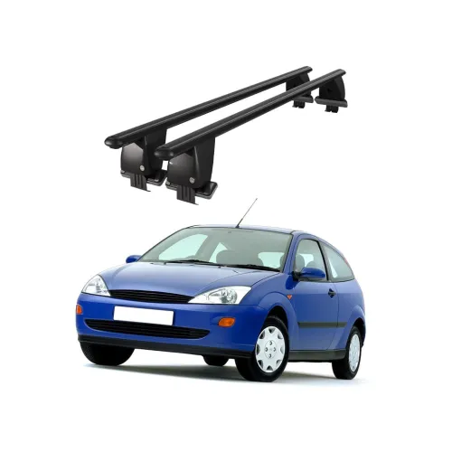 Bare transversale portbagaj auto aluminiu compatibile plafon neted Ford Focus I 1998-2005 argintii sau negre Kit-101 — imaginea 2