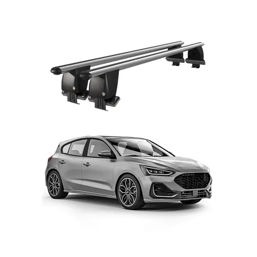 Bare transversale portbagaj auto aluminiu compatibile plafon neted Ford Focus IV 2018-> argintii sau negre Kit-105