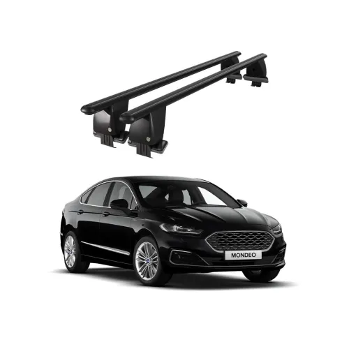 Bare transversale portbagaj auto aluminiu compatibile plafon neted Ford Mondeo 2014-> argintii sau negre Kit-101 — imaginea 2