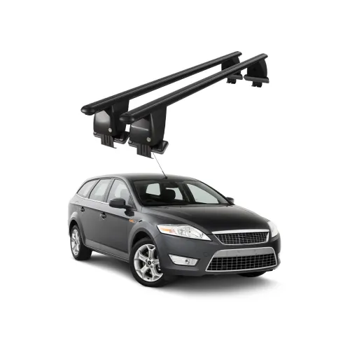 Bare transversale portbagaj auto aluminiu compatibile plafon neted Ford Mondeo III Combi 2007-2010 argintii sau negre Kit-109 — imaginea 2