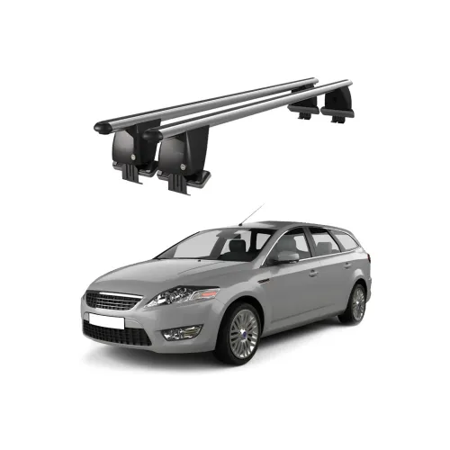 Bare transversale portbagaj auto aluminiu compatibile plafon neted Ford Mondeo III Combi 2010-2014 argintii sau negre Kit-109