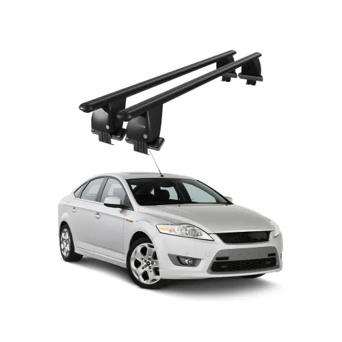 Bare transversale portbagaj auto aluminiu compatibile plafon neted Ford Mondeo III Liftback 2007-2014 argintii sau negre Kit-109 — imaginea 2