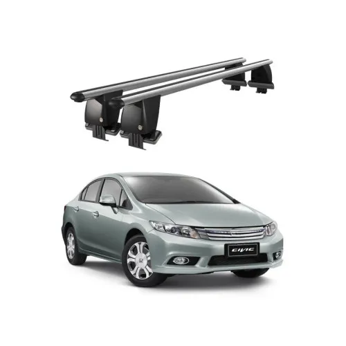 Bare transversale portbagaj auto aluminiu compatibile plafon neted Honda Civic IX FB Sedan 2012-2015 argintii sau negre Kit-108