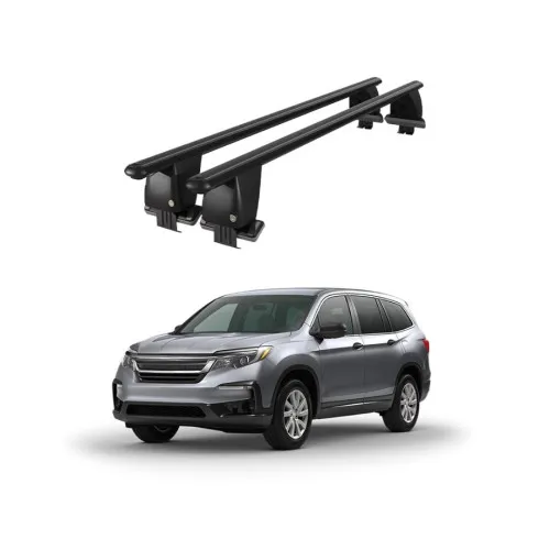 Bare transversale portbagaj auto aluminiu compatibile plafon neted Honda Pilot III 2016-> argintii sau negre Kit-108 — imaginea 2