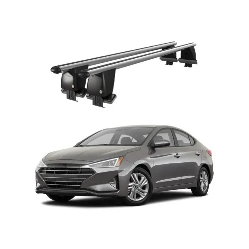 Bare transversale portbagaj auto aluminiu compatibile plafon neted Hyundai Elantra AD 2016-2020 argintii sau negre Kit-102