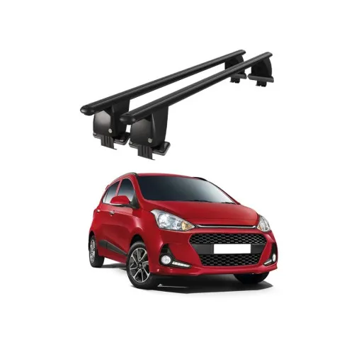 Bare transversale portbagaj auto aluminiu compatibile plafon neted Hyundai i10 IA 2017-2019 argintii sau negre Kit-108 — imaginea 2
