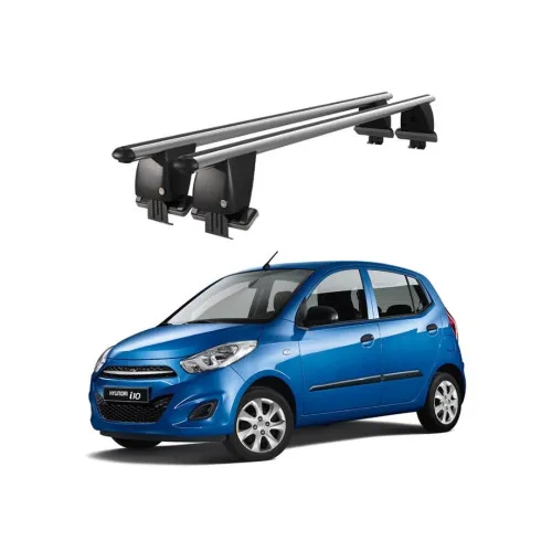 Bare transversale portbagaj auto aluminiu compatibile plafon neted Hyundai i10 PA 2007-2013 argintii sau negre Kit-108