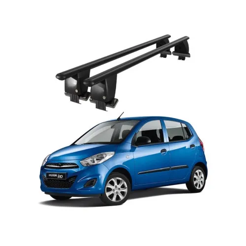 Bare transversale portbagaj auto aluminiu compatibile plafon neted Hyundai i10 PA 2007-2013 argintii sau negre Kit-108 — imaginea 2