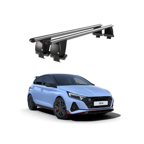 Bare transversale portbagaj auto aluminiu compatibile plafon neted Hyundai i20 BC3 N 2020-> argintii sau negre Kit-108