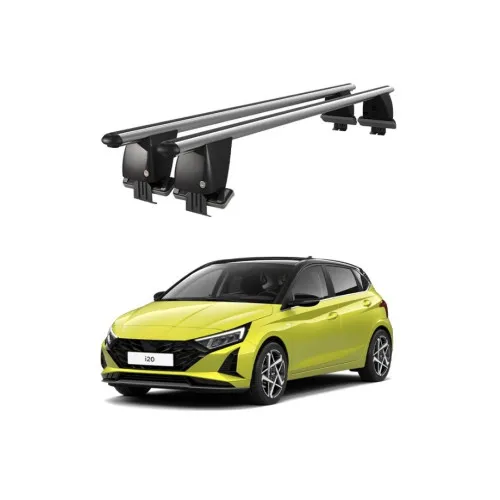 Bare transversale portbagaj auto aluminiu compatibile plafon neted Hyundai i20 BC3 2020-> argintii sau negre Kit-108