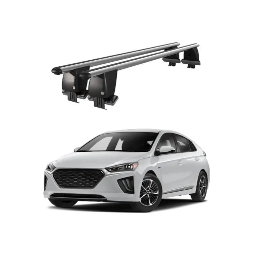Bare transversale portbagaj auto aluminiu compatibile plafon neted Hyundai Ioniq AE 2016-> argintii sau negre Kit-102