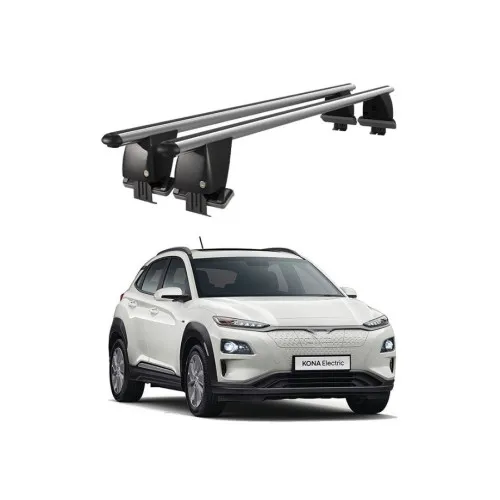 Bare transversale portbagaj auto aluminiu compatibile plafon neted Hyundai Kona Electric 2018-> argintii sau negre Kit-108