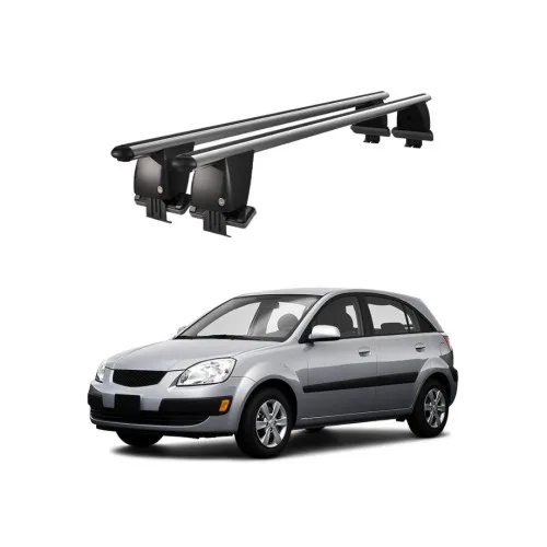 Bare transversale portbagaj auto aluminiu compatibile plafon neted Kia Rio DE Hatchback 2005-2011 argintii sau negre Kit-108