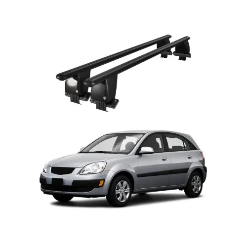 Bare transversale portbagaj auto aluminiu compatibile plafon neted Kia Rio DE Hatchback 2005-2011 argintii sau negre Kit-108 — imaginea 2