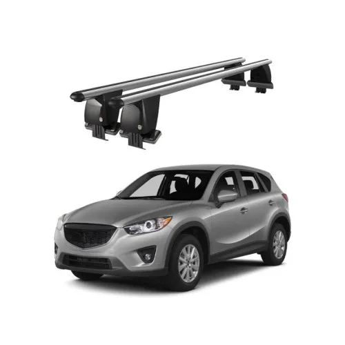 Bare transversale portbagaj auto aluminiu compatibile plafon neted Mazda CX-5 KE 2012-2015 argintii sau negre Kit-103