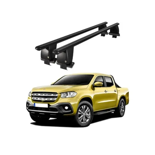 Bare transversale portbagaj auto aluminiu compatibile plafon neted Mercedes-Benz X-Class 470 2018-> argintii sau negre Kit-102 — imaginea 2