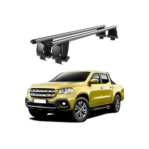Bare transversale portbagaj auto aluminiu compatibile plafon neted Mercedes-Benz X-Class 470 2018-> argintii sau negre Kit-102