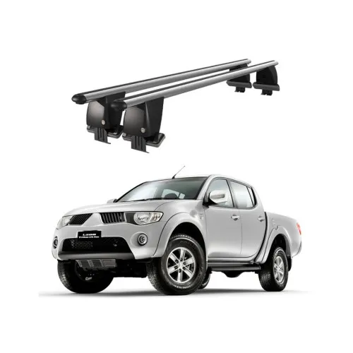 Bare transversale portbagaj auto aluminiu compatibile plafon neted Mitsubishi L200 Triton IV 2006-2015 argintii sau negre Kit-108