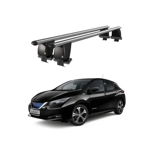 Bare transversale portbagaj auto aluminiu compatibile plafon neted Nissan Leaf ZE1 2018-> argintii sau negre Kit-103