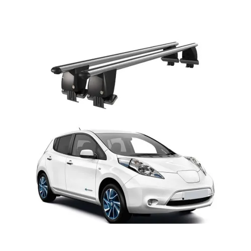 Bare transversale portbagaj auto aluminiu compatibile plafon neted Nissan Leaf ZE0 2010-2016 argintii sau negre Kit-103
