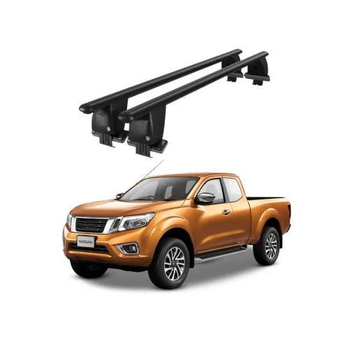 Bare transversale portbagaj auto aluminiu compatibile plafon neted Nissan Navara NP300 2014-2021 argintii sau negre Kit-102 — imaginea 2