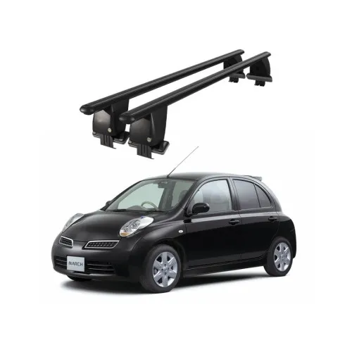 Bare transversale portbagaj auto aluminiu compatibile plafon neted Nissan Note Versa 2004-2012 argintii sau negre Kit-108 — imaginea 2