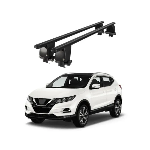 Bare transversale portbagaj auto aluminiu compatibile plafon neted Nissan Qashqai J11 2017-2021 argintii sau negre Kit-105 — imaginea 2