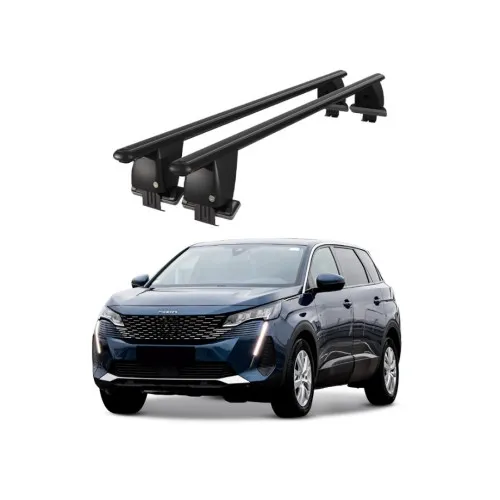 Bare transversale portbagaj auto aluminiu compatibile plafon neted Peugeot 5008 2021-> argintii sau negre Kit-107 — imaginea 2