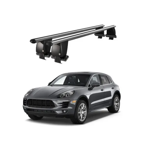 Bare transversale portbagaj auto aluminiu compatibile plafon neted Porsche Macan 95B 2013-> argintii sau negre Kit-102