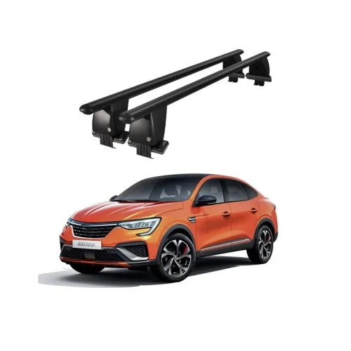 Bare transversale portbagaj auto aluminiu compatibile plafon neted Renault Arkana 2020-> argintii sau negre Kit-105 — imaginea 2