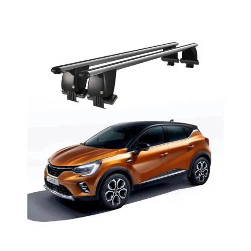 Bare transversale portbagaj auto aluminiu compatibile plafon neted Renault Captur 2019-> argintii sau negre Kit-107