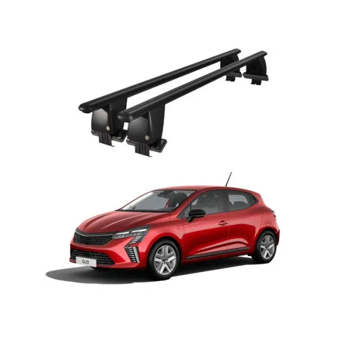 Bare transversale portbagaj auto aluminiu compatibile plafon neted Renault Clio V 2019-> argintii sau negre Kit-105 — imaginea 2