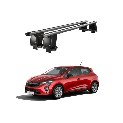 Bare transversale portbagaj auto aluminiu compatibile plafon neted Renault Clio V 2019-> argintii sau negre Kit-105