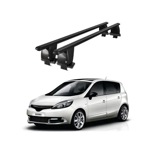 Bare transversale portbagaj auto aluminiu compatibile plafon neted Renault Grand Scenic 2013-2016 argintii sau negre Kit-103 — imaginea 2